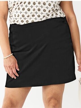Women’s A-Line Cotton Blend Black Skort Sz 22W Reg The Effortless Stretch Skort
